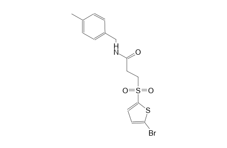 3-[(5-bromo-2-thienyl)sulfonyl]-N-(4-methylbenzyl)propanamide