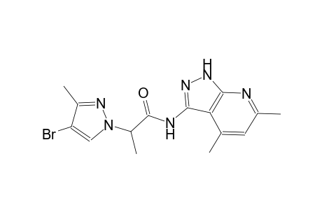 2-(4-bromo-3-methyl-1H-pyrazol-1-yl)-N-(4,6-dimethyl-1H-pyrazolo[3,4-b]pyridin-3-yl)propanamide