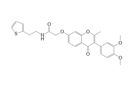 acetamide, 2-[[3-(3,4-dimethoxyphenyl)-2-methyl-4-oxo-4H-1-benzopyran-7-yl]oxy]-N-[2-(2-thienyl)ethyl]-
