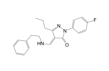 3H-pyrazol-3-one, 2-(4-fluorophenyl)-2,4-dihydro-4-[[(2-phenylethyl)amino]methylene]-5-propyl-, (4E)-