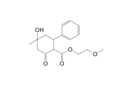 cyclohexanecarboxylic acid, 4-hydroxy-4-methyl-2-oxo-6-phenyl-, 2-methoxyethyl ester