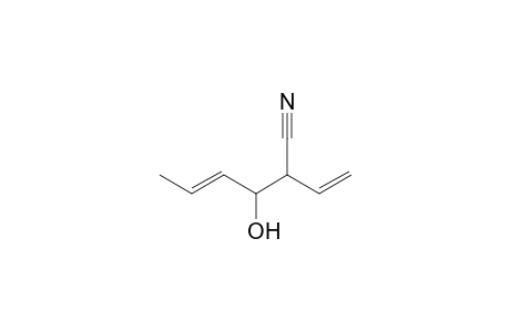 (E)-2-ethenyl-3-hydroxy-4-hexenenitrile