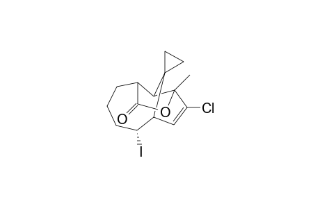 9-Chloro-6-.alpha.-iodo-10'-hydroxy-2'-carboxy-10'-methyl-spiro{cyclopropane-1,11'-tricyclo[5.3.1]-8'-undecene}-2',10'-lactone