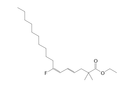 (4E,6E)-7-fluoro-2,2-dimethyl-heptadeca-4,6-dienoic acid ethyl ester