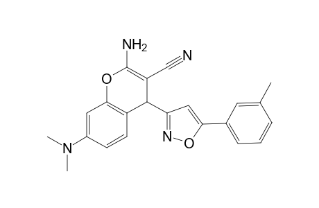 2-Amino-3-cyano-7-dimethylamino-4-(5-(3-methylphenyl)-isoxazol-3-yl)-4H-chromene