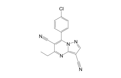 7-(4-Chlorophenyl)-5-ethylpyrazolo[1,5-a]pyrimidine-3,6-dicarbonitrile