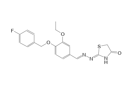 3-ethoxy-4-[(4-fluorobenzyl)oxy]benzaldehyde [(2Z)-4-oxo-1,3-thiazolidin-2-ylidene]hydrazone