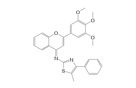 5-methyl-4-phenyl-N-[(4E)-2-(3,4,5-trimethoxyphenyl)-4H-chromen-4-ylidene]-1,3-thiazol-2-amine