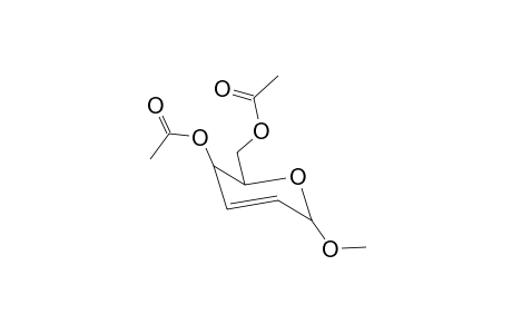 .beta.-D-Erythro-Hex-2-enopyranoside, methyl 2,3-dideoxy-, diacetate