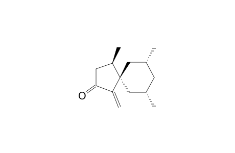 (+-)-(4RS,5RS,7RS,9SR)-4,7,9-Trimethyl-1-methylenespiro[4.5]decan-2-one