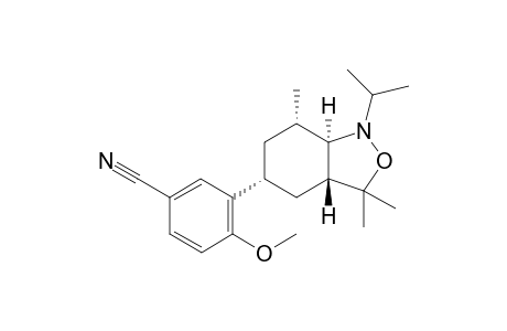 rac-3-((3aR,5R,7S,7aR)-1-isopropyl-3,3,7-trimethyloctahydrobenzo[c]isoxazol-5-yl)-4-Methoxybenzonitrile