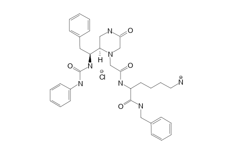N-[2-[5-OXO-(2R)-[2-PHENYL-(1S)-(3-PHENYLUREIDO)-ETHYL]-PIPERAZIN-1-YL]-ACETYL]-LYS-NH-BN-HYDROCHLORIDE