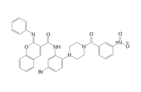 N-(2-(4-(3-Nitrobenzoyl)piperazin-1-yl)-5-bromophenyl)-2-(phenylimino)-2H-chromene-3-carboxamide