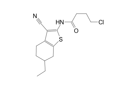 4-chloro-N-(3-cyano-6-ethyl-4,5,6,7-tetrahydro-1-benzothien-2-yl)butanamide