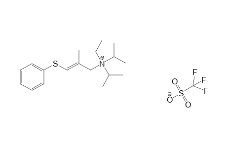 N-Ethyl-N,N-di-isopropyl-N-(E)-2-methyl-3-phenylthioallyl-ammonium Trifluoromethanesulphonate