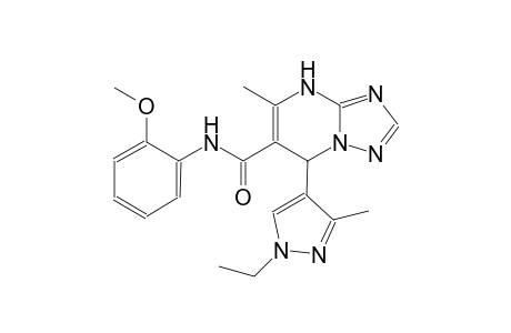 7-(1-ethyl-3-methyl-1H-pyrazol-4-yl)-N-(2-methoxyphenyl)-5-methyl-4,7-dihydro[1,2,4]triazolo[1,5-a]pyrimidine-6-carboxamide