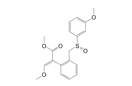 Benzeneacetic acid, alpha-(methoxymethylene)-2-[[(3-methoxyphenyl)sulfinyl]methyl]-, methyl ester