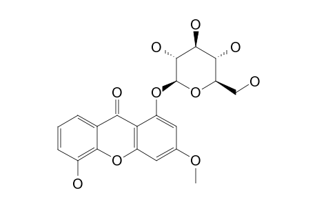 5-HYDROXY-3-METHOXY-1-O-BETA-D-GLUCOPYRANOSYL-XANTHONE
