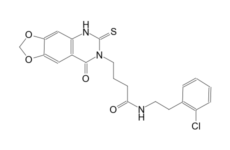[1,3]dioxolo[4,5-g]quinazoline-7-butanamide, N-[2-(2-chlorophenyl)ethyl]-5,6,7,8-tetrahydro-8-oxo-6-thioxo-