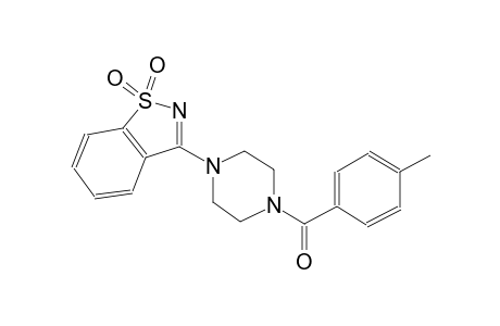 1,2-benzisothiazole, 3-[4-(4-methylbenzoyl)-1-piperazinyl]-, 1,1-dioxide