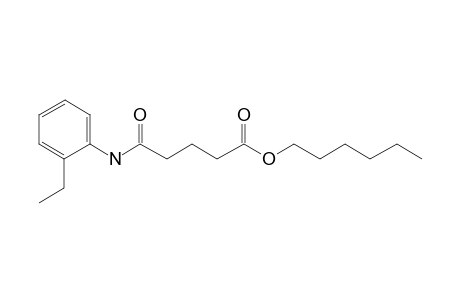 Glutaric acid, monoamide, N-(2-ethylphenyl)-, hexyl ester