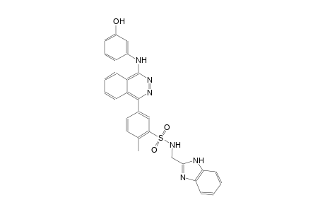 N-(1H-benzimidazol-2-ylmethyl)-5-[4-(3-hydroxyanilino)-1-phthalazinyl]-2-methylbenzenesulfonamide