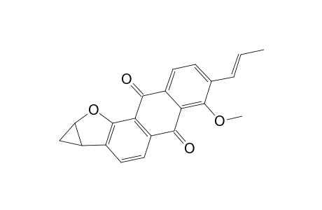 5-Methoxy-6-(prop-1'-enyl)-1a,10a-dihydro-1H-anthra[1,2-b]cyclopropa[d]furan-4,9-dione