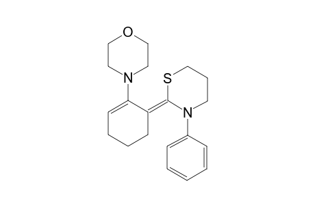 (Z)-4-(6-(3-phenyl-1,3-thiazinan-2-ylidene)cyclohex-1-enyl)morpholine