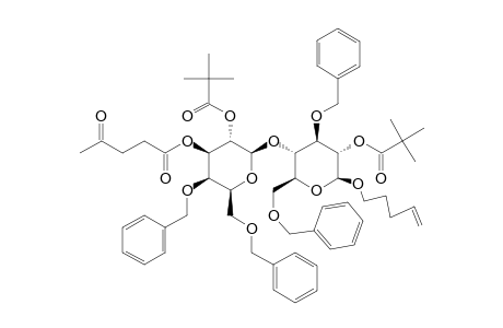 N-PENTENYL-4,6-DI-O-BENZYL-3-O-LEVULINYL-2-O-PIVALOYL-BETA-D-GALACTOPYRANOSYL-(1->4)-3,6-DI-O-BENZYL-2-O-PIVALOYL-BETA-D-GLUCOPYRANOSIDE