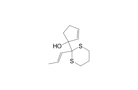 2-Cyclopenten-1-ol, 1-[2-(1-propenyl)-1,3-dithian-2-yl]-, (E)-