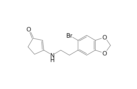 3-[2-(2-Bromo-4,5-methylenedioxyphenyl)ethylamino]cyclopent-2-en-1-one