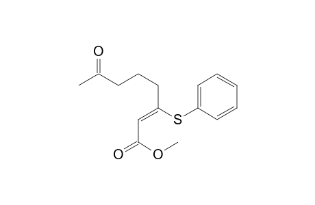 Methyl 3-(phenylthio)-7-oxooct-2-enoate (Z)
