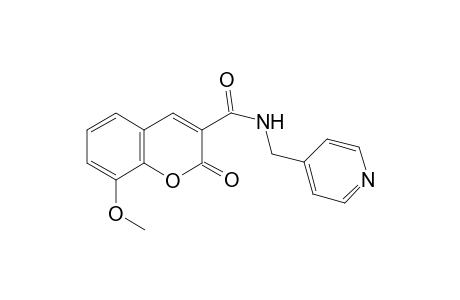 2H-1-Benzopyran-3-carboxamide, 8-methoxy-2-oxo-N-(4-pyridinylmethyl)-