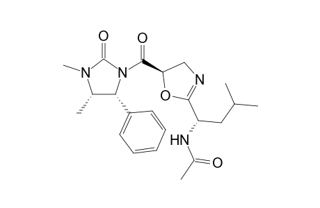 (5R,4'R,5'S,1"S)-4,5-Dihydro-2-(1"-acetamido-3"-methyl-1"-butyl)-5-[(1',5'-dimethyl-4'-phenylimidazolidin-2'-on-3'-yl)carbonyl]oxazole