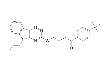 1-(4-tert-butylphenyl)-4-[(5-propyl-[1,2,4]triazino[5,6-b]indol-3-yl)sulfanyl]butan-1-one