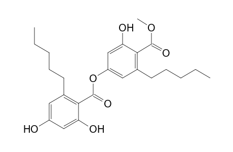 Benzoic acid, 2,4-dihydroxy-6-pentyl-, 3-hydroxy-4-(methoxycarbonyl)-5-pentylphenyl ester