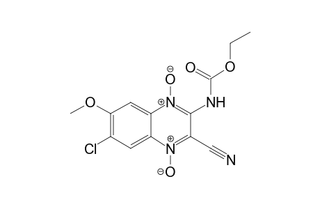 3-( Ethoxycarbonyl)amino-6-methoxy-7-chloro-2-quinoxalinecarbonitrile-1,4-di(N,N)-oxide