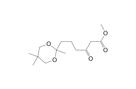 1,3-Dioxane-2-hexanoic acid, 2,5,5-trimethyl-.beta.-oxo-, methyl ester
