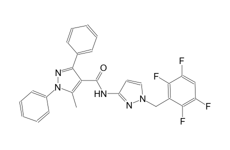 5-methyl-1,3-diphenyl-N-[1-(2,3,5,6-tetrafluorobenzyl)-1H-pyrazol-3-yl]-1H-pyrazole-4-carboxamide