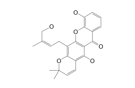 GARCINEXANTHONE-E;5,10-DIHYDROXY-(12Z)-3-HYDROXYMETHYLBUTEN-2-YL-2,2-DIMETHYL-2H,6H-PYRANO-[3,2-B]-XANTHEN-6-ONE