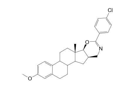 3-Methoxy-2'-(4"-chlorophenyl)-16.beta.,17.beta.-dihydro-4'H-[1,3]oxazino[5',6' : 16,17]estra-1,3,5(10)triene