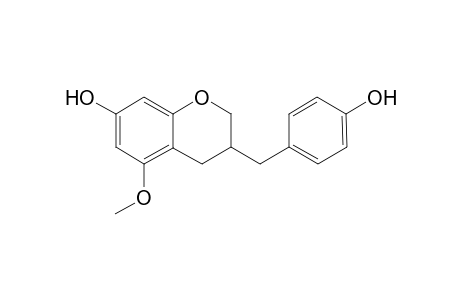 3,4-Dihydro-3-(p-hydroxyphenylmethyl)-5-methoxy-2H-[1]benzopyran-7-ol