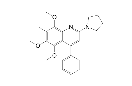 5,6,8-trimethoxy-7-methyl-4-phenyl-2-(1-pyrrolidinyl)quinoline