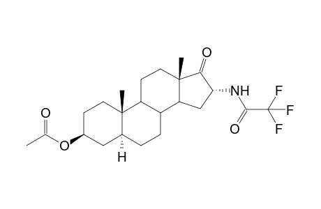 16.alpha.-(Trifluoroacetamido)-17-oxo-5.alpha.-androstan-3.beta.-yl acetate