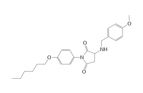 1-[4-(hexyloxy)phenyl]-3-[(4-methoxybenzyl)amino]-2,5-pyrrolidinedione