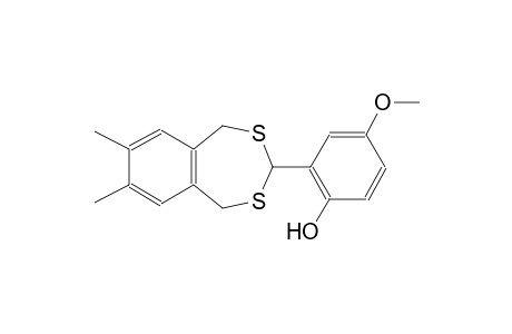 2-(7,8-Dimethyl-1,5-dihydro-2,4-benzodithiepin-3-yl)-4-methoxyphenol