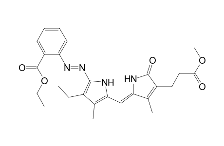 1H-Pyrrole-3-propanoic acid, 5-[[5-[[2-(ethoxycarbonyl)phenyl]azo]-4-ethyl-3-methyl-1H-pyrrol-2-yl]methylene]-2,5-dihydro-4-methyl-2-oxo-, methyl ester