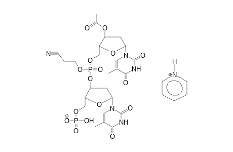3'-O-ACETYL-5'-O-(5'-O-PHOSPHORYLDEOXYTHYMID-3-YLOXY(O-CYANOETHYL)PHOSPHORYL)DEOXYTHYMIDINE, PYRIDINIUM SALT