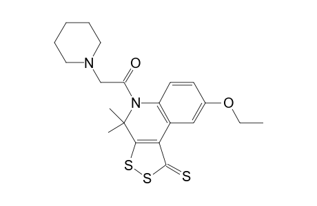 8-Ethoxy-4,4-dimethyl-5-(1-piperidinylacetyl)-4,5-dihydro-1H-[1,2]dithiolo[3,4-c]quinoline-1-thione