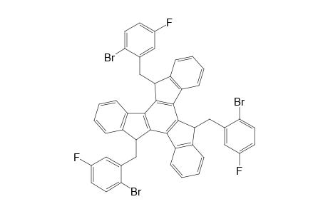 syn-5,10,15-Tris(2-bromo-5-fluorophenylmethyl)-10,15-dihydro-5H-diindeno[1,2-a;1',2'-c]fluorene